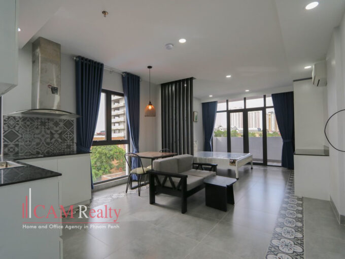 Studio apartment for rent in Chroy Changvar, Phnom Penh - N1432168