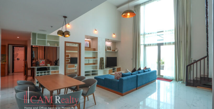 10th Floor 4 Bedroom Duplex Penthouse For Rent in Daun Penh