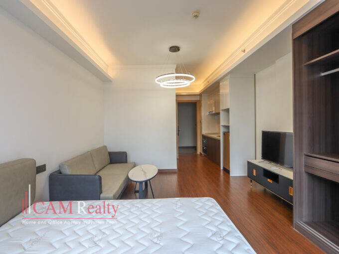 studio condo on 9th floor for rent at Agile Sky Residence in BKK3 (border BKK1), Phnom Penh - N3477168